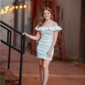 Elegant Off-Shoulder White Dress